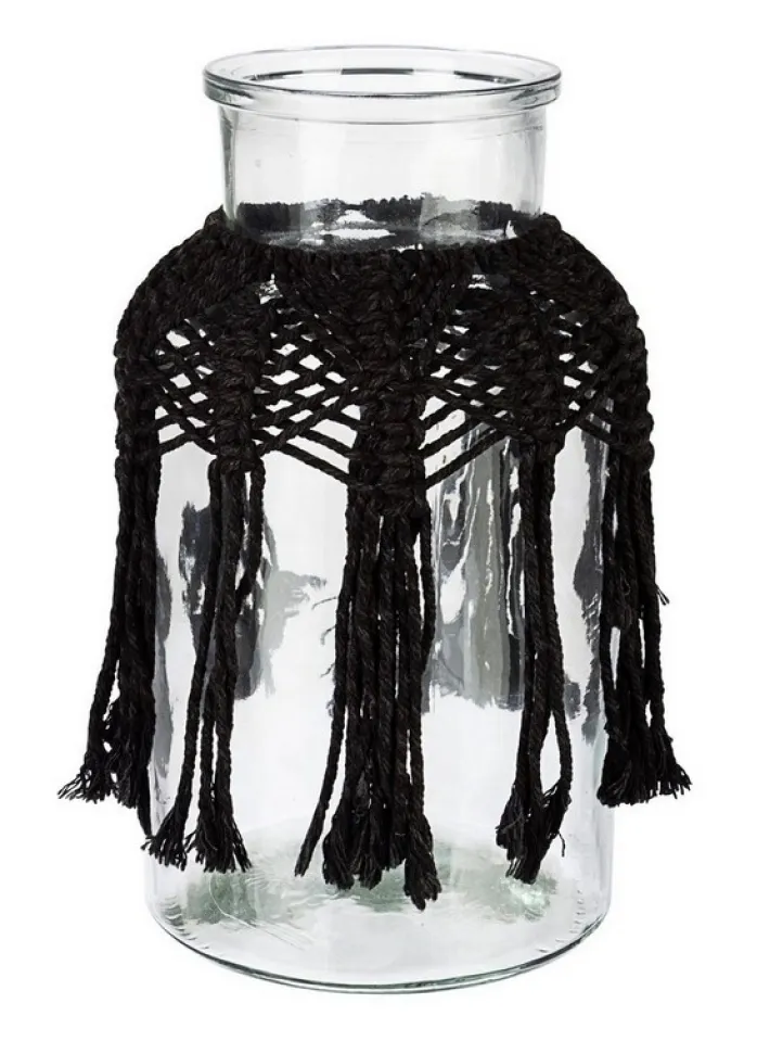 Bizzotto Vasi>VASO PERUVIAN CIL NERO H25