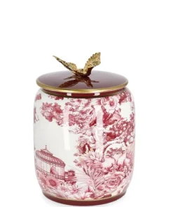 Bizzotto Vasi>VASO ZHEN C-TAPPO ROSSO BIANCO ORO H23