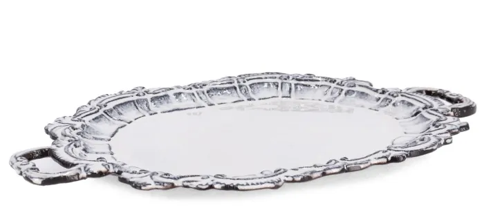 Bizzotto Vassoi E Centro Tavola>VASSOIO DEC HIKARI ANTIQUE WHITE 33x20,5
