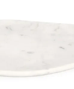 Bizzotto Coprivasi>VASSOIO DECORAT KANDY MARMO BIANCO 30X26