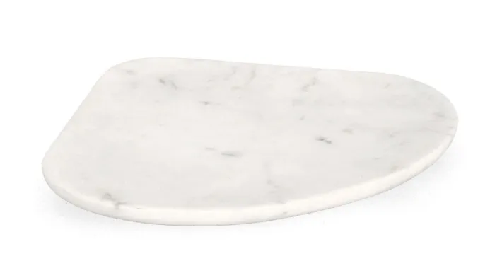 Bizzotto Coprivasi>VASSOIO DECORAT KANDY MARMO BIANCO 30X26