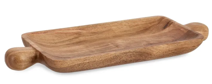Bizzotto Vassoi E Centro Tavola>VASSOIO DECORATIVO AIMI LEGNO NATUR H3,5