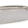 Bizzotto Coprivasi>VASSOIO DECORATIVO CHISEL ARGENTO 38X34