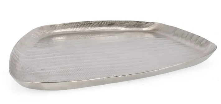Bizzotto Coprivasi>VASSOIO DECORATIVO CHISEL ARGENTO 38X34