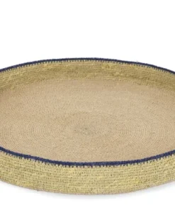Bizzotto Ceste Decorative>VASSOIO DECORATIVO NINH NATURALE BLU D44