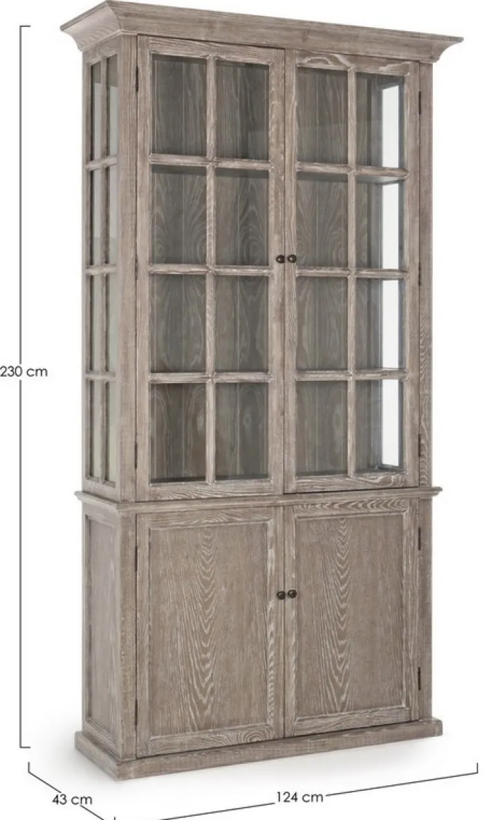 Bizzotto Vetrine>VETRINA IN LEGNO 4 ANTE - COLUMBIA